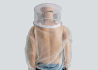 Abbigliamento trasparente di sicurezza dell'ape del vestiario di protezione di apicoltura con il velo e la chiusura lampo