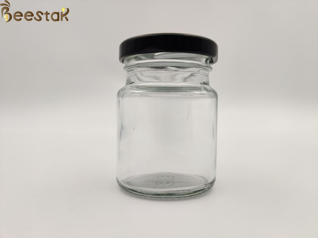 bottiglia del nido dell'uccello di 50ml 75ml intorno a Honey Pot Glass Container Bottles di vetro con il coperchio nero