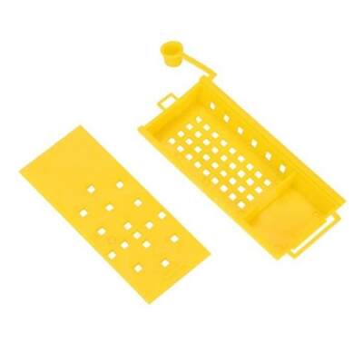 comprare Gabbia Regina in Plastica Gialla 8.2*3.7cm per Sistema di Allevamento Regina d'Api Apicoltore fabbricazione online