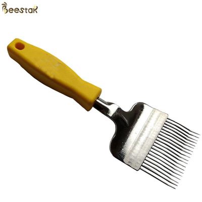 comprare L'alveare giallo durevole foggia la forcella di acciaio inossidabile Honey Uncapping con la maniglia di plastica fabbricazione online