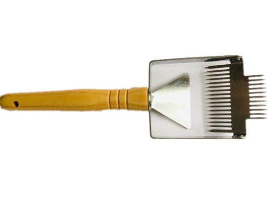 Maniglia capa di acciaio inossidabile di Mini Honey Uncapping Tools Bee Brush doppia per apicoltura