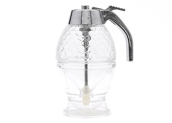 Barattolo di vetro trasparente all'ingrosso del miele di Honey Dispenser dello sciroppo 200ml