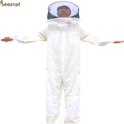 Vestito del cotone del custode dell'ape del rivestimento delle attrezzature di apicoltura arieggiato velo rotondo