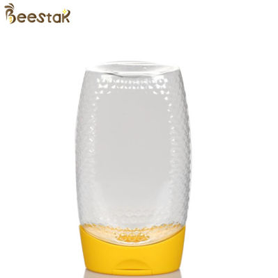 Alta qualità 365ml trasparente Honey Bottles Bulk Yellow Lid di plastica per stoccaggio del miele